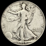 1938-D Walking Liberty Half Dollar LIGHTLY CIRCULATED