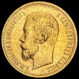 1902 Russian 5 Roubles Gold Coin UNCIRCULATED UNCIRCULATED
