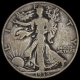 1938-D Walking Liberty Half Dollar LIGHTLY CIRCULA LIGHTLY CIRCULATED