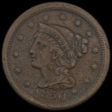 1850 Braided Hair Large Cent CLOSELY UNCIRCULATED