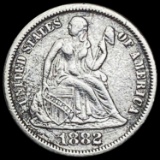 1882 Seated Liberty Dime NEARLY UNCIRCULATED