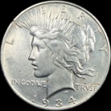 1934 Peace Silver Dollar CLOSELY UNCIRCULATED