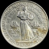 1937 Silver Roanoke Island Half Dollar CLOSELY UNCIRCULATED