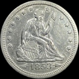1853 Arrows Seated Liberty Quarter CLOSELY UNCIRCULATED