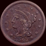 1847 Braided Hair Large Cent CLOSELY UNCIRCULATED