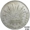 1877Go JA Mexico Silver 8 Reales Chops NEARLY UNCIRCULATED