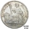 1896A French Indochina 1 Piastre ABOUT UNCIRCULATED