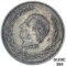 1952 Mexico Silver 5 Pesos NEARLY UNCIRCULATED