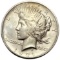 1921 Silver Peace Dollar AU+