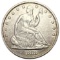 1873 No Arrows Seated Liberty Half Dollar XF
