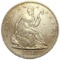 1858 Seated Liberty Half Dollar AU+