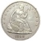 1859 Seated Liberty Half Dollar AU
