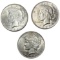 1926-1935 UNC Better Date Silver Peace Dollar [3 Coins]