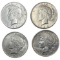 1924-1928 Better Date Silver Peace Dollar [4 Coins]
