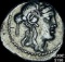 78 BC Roman Rep M Volteius Mf Silver Bacchus CHOICE AU