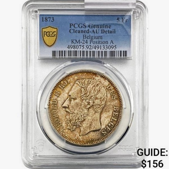 Belgium 5 Fr KM-24 Positon A PGCS GENUINE