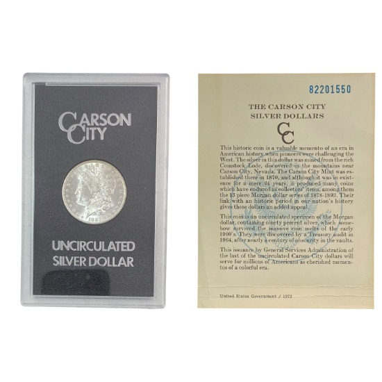 1882-CC Morgan Silver Dollar GSA