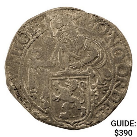 1593 Netherlands Holland Lion Daalder NEARLY UNCIRCULATED