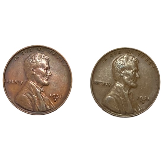 [2] 1931-S High Grade Key Date Wheat Cents Lot