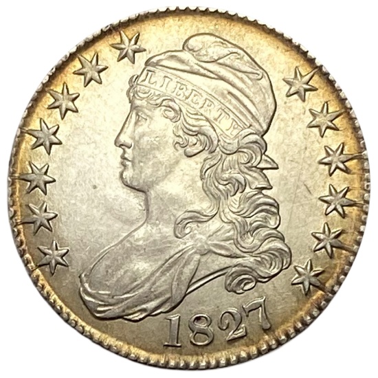 1827 Capped Bust Half Dollar AU+