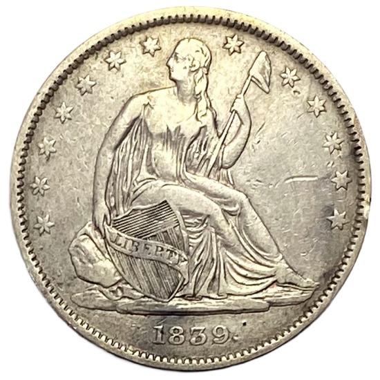 1839 Seated Liberty Half Dollar VF