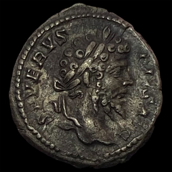 201 AD Roman Sept Severus Silver Denarius CLOSELY UNCIRCULATED