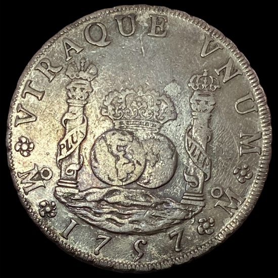 1757Mo-MM Mexio Silver 8 Reales CLOSELY UNCIRCULATED