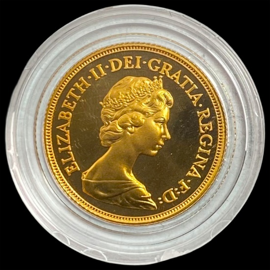 1984 UK Gold Sovereign .2354oz CHOICE PROOF