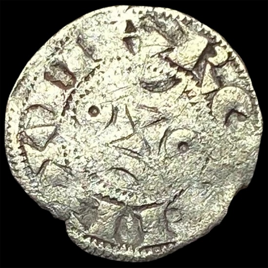 [1170-1245] France Crusades Silver Denier NEARLY UNCIRCULATED