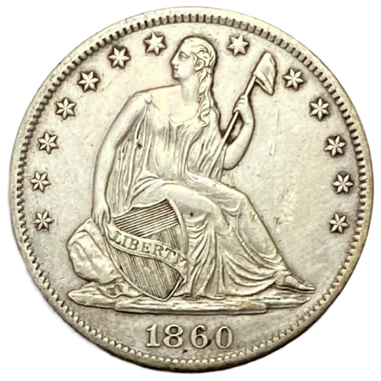1860-S Seated Liberty Half Dollar XF