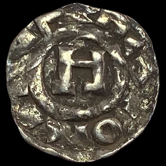 [1004-1024] Lucca Henry II Silver Denaro NEARLY UNCIRCULATED