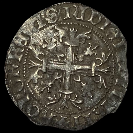 [1309-1343] Nepal Roberto Silver Gigliato CLOSELY UNCIRCULATED
