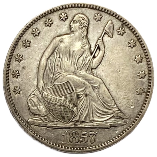 1857 Seated Liberty Half Dollar XF