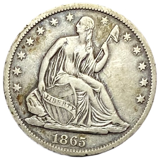 1865-S Seated Liberty Half Dollar VF
