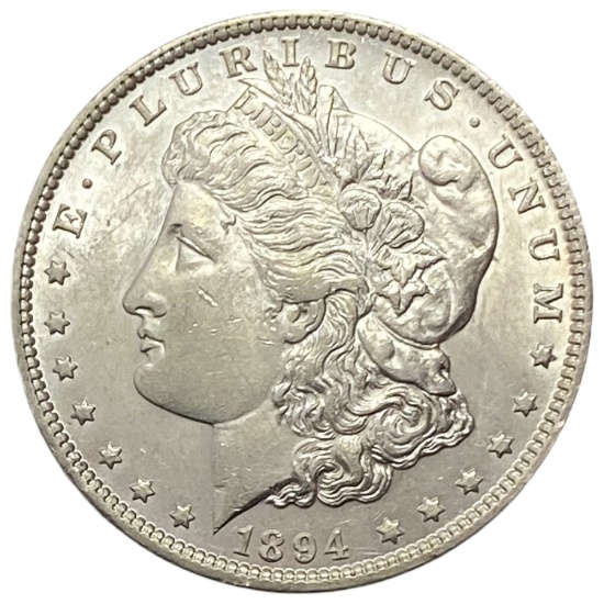 1894 Morgan Silver Dollar AU+