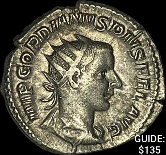 [238-244] AD Roman Gordian III Antoninianus CLOSELY UNCIRCULATED