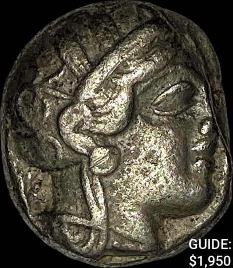 [440-404] BC Attica Athens Silver Owl Tetradrachm NEARLY UNCIRCULATED