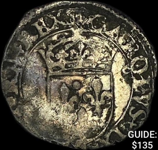 [1560-1574] France Charles IX Sol Parisis CLOSELY UNCIRCULATED