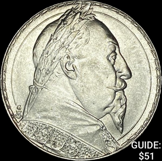 1932 Sweden Gustaf II Silver 2 Kronor UNCIRCULATED
