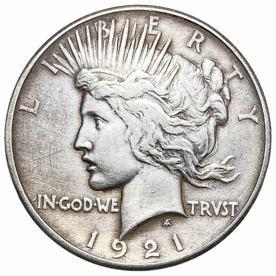1921 Silver Peace Dollar XF