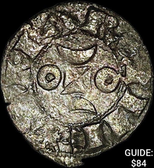[1170-1245] France Crusades Silver Denier NEARLY UNCIRCULATED
