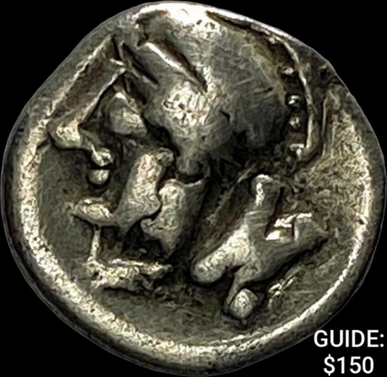 [400-333] BC Pisidia Selge Silver Obol NEARLY UNCIRCULATED