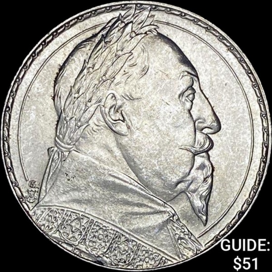 1932 Sweden Gustaf II Silver 2 Kronor UNCIRCULATED