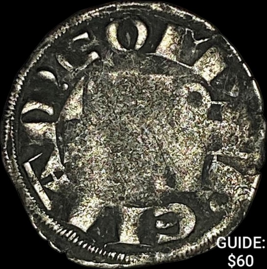 [1191-1227] French Feudal Boulogne Renaud Denier ABOUT UNCIRCULATED