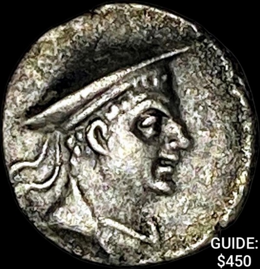 [185-170] BC Bactria Antimachus Obol NEARLY UNCIRCULATED