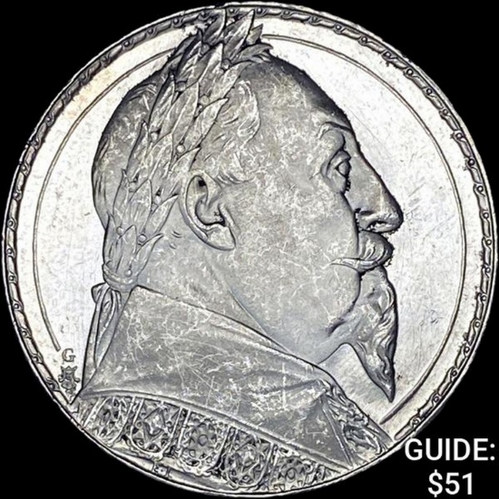 1932 Sweden Gustaf II Silver 2 Kronor UNCIRCULATED
