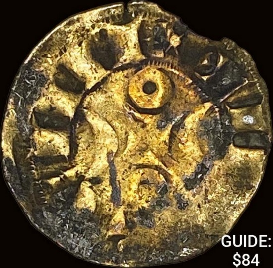 [1170-1245] France Crusades Silver Denier NEARLY UNCIRCULATED