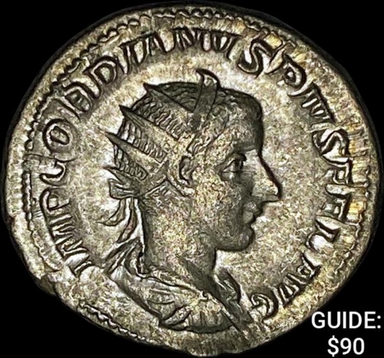 240 AD Roman Gordian III Silver Antoninianus CLOSELY UNCIRCULATED