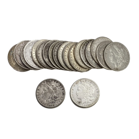 1889-1899 Morgan Silver Dollar Roll [20 Coins]