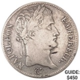 1808B France Silver 5 Francs NEARLY UNCIRCULATED